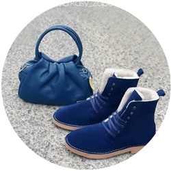 AB.Z. 27001/2 Azul С ДВОЙНЫМИ ШНУРКАМИ+PELLE LUX (690) АКЦИЯ