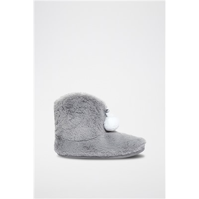 Zapatillas de casa altas forradas Maeve Gris claro