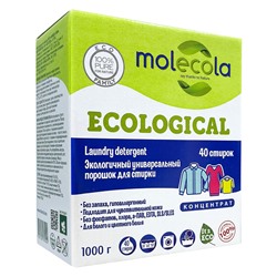 [MOLECOLA] Порошок для стирки УНИВЕРСАЛЬНЫЙ с пятновыводителем экологичный, 1 кг