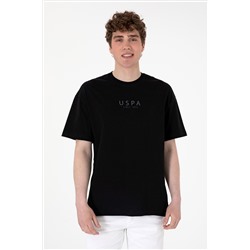 Erkek Oversize Fit Bisiklet Yaka Siyah Tişört
