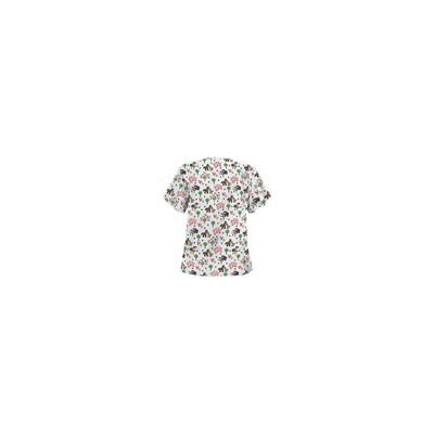 UA Country Time White Print Scrub Top