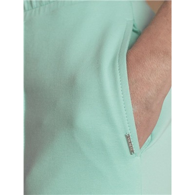 Прямые трикотажные брюки на резинке из футера двухнитки эластичные