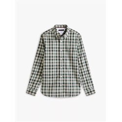 Slim Fit Plaid Print All-Day Shirt