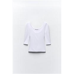 POLYAMIDE T-SHIRT WITH ROUND NECKLINE