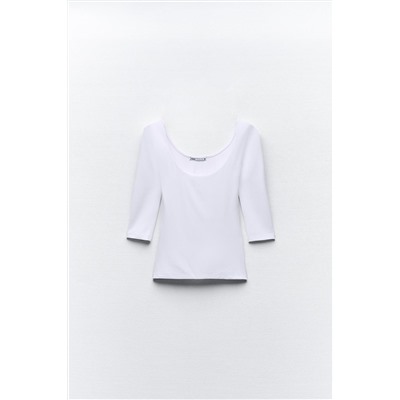 POLYAMIDE T-SHIRT WITH ROUND NECKLINE