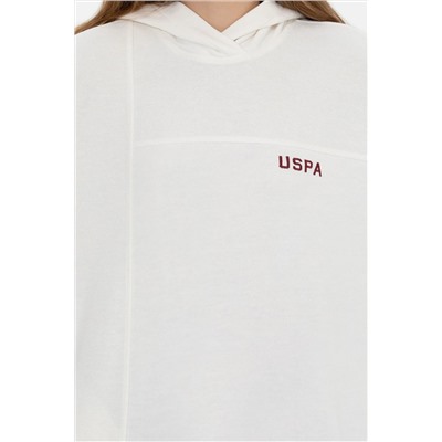 Kadın Ekru Kapüşonlu Sweatshirt
