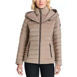 MICHAEL Michael Kors Hooded Stretch Packable Down Puffer Coat, Created for Macy's