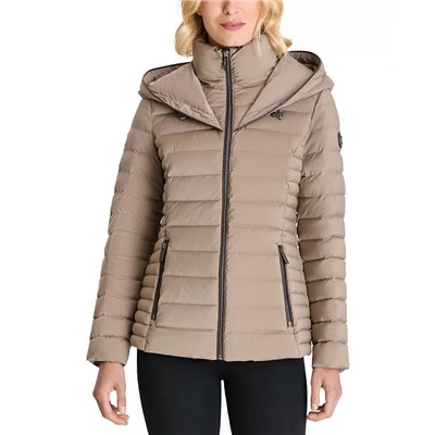 MICHAEL Michael Kors Hooded Stretch Packable Down Puffer Coat, Created for Macy's