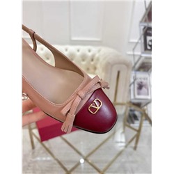 Новая весенняя модель французского стиля  Женские туфли на низком каблуке   Valentin*o 🤍  Реплика 1:1