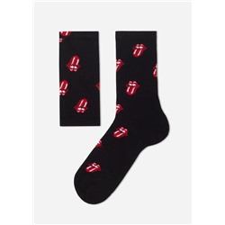 Kurze Herren-Sportsocken mit Rock-Band-Print
