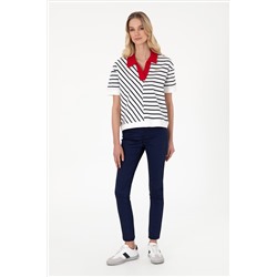 Kadın Lacivert Toothpick Fit Kanvas Pantolon