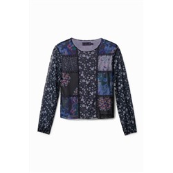 Camiseta tul flores