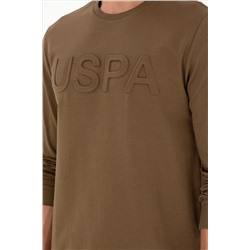 Erkek Haki Basic Sweatshirt