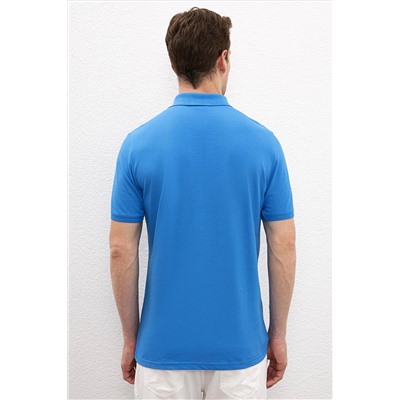 Erkek Kobalt Basic Polo Yaka Tişört