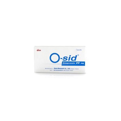 Противоязвенный препарат O-sid(омепразол) от Siam Pharmaceutical 14 капсул / Siam Pharmaceutical O-sid omeprazole 20mg 14 caps