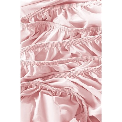 Manon King Size %100 Pamuk Ranforce Lastikli Çarşaf Takımı - Pudra