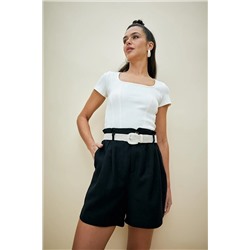 Defacto Fitted U Yaka Basic Kısa Kollu Crop Tişört A0387AX23SP