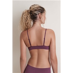 Sujetador seamless triangular burgundy