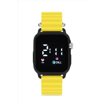 Aqua Di Polo 1987, Sarı Silikon Unisex Dijital Led Kol Saati APWR033312