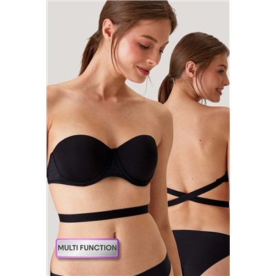 Pierre CardinSiyah 6027 Pisa Push-up Straplez Multi Function Sütyen