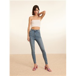 Slim-Jeans mit hoher Leibhöhe