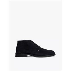 Lace-Up Suede Ankle Boot