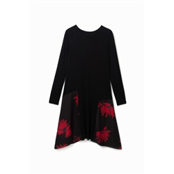Vestido floral picos