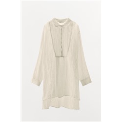 LIMITED EDITION CREASED-EFFECT LINEN BLEND SHIRT