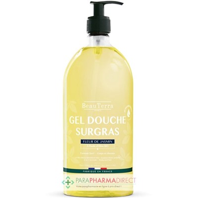 BeauTerra Gel Douche Surgras - Fleur de Jasmin 1L