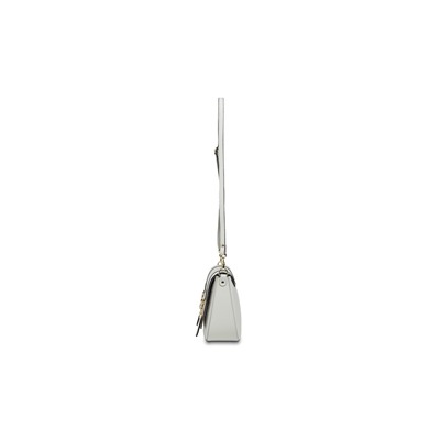 Bandolera de piel Tex Gris claro