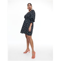 Gepunktetes Kleid aus Viskose
