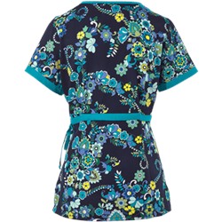 koi Scrubs Scandinavian Paisley Mock Wrap Top