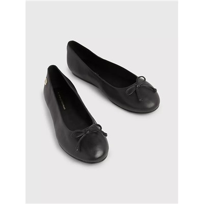 TOMMY HILFIGER LEATHER BALLERINA FLAT