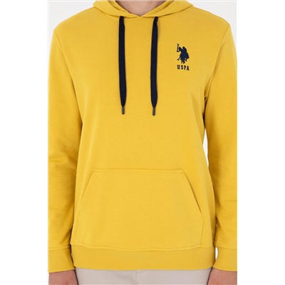 Erkek Sarı Basic Sweatshirt