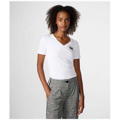 KARL HEAD PATCH V-NECK TEE