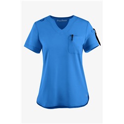 STYLE # BU546-CERUL-S Easy STRETCH Nikki Women's 1-Pocket Scallop Neck Tuck-In Scrub Top