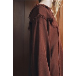 RUFFLED KNIT BLOUSE