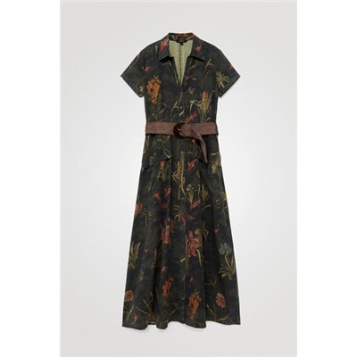 Vestido camisero maxi largo