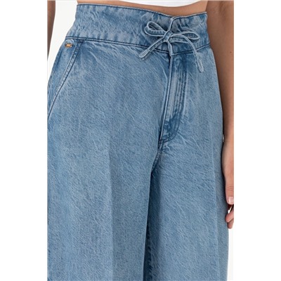 Kadın Açık Mavi Loose Fit Jean Pantolon