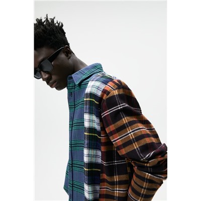 CHECK PATCHWORK SHIRT