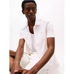 Short-Sleeve Stripe Oxford Shirt