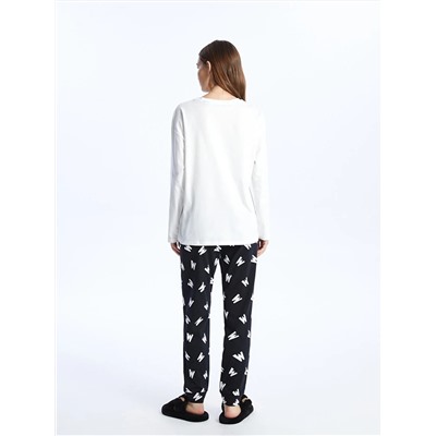 LC Waikiki Bisiklet Yaka Mickey Mouse Baskılı Uzun Kollu Kadın Pijama Takımı, LCW DREAM                                            
                                            Bisiklet Yaka Mickey Mouse Baskılı Uzun Kollu Kadın Pijama Takımı