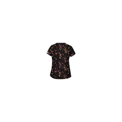 UA Circle Of Zenergy Black Print Scrub Top
