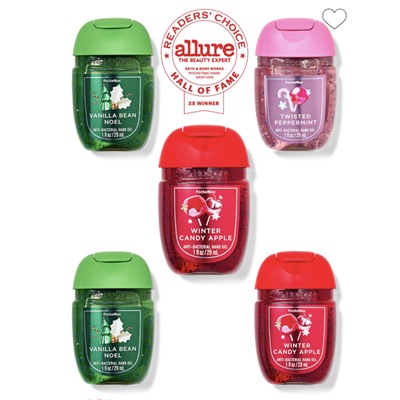 Holiday Traditions PocketBac Hand Sanitizers, 5-Pack
