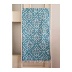 Melis Home, Peştemal, Banyo Havlusu, Plaj Havlusu, %100 Pamuk Damask Mavi