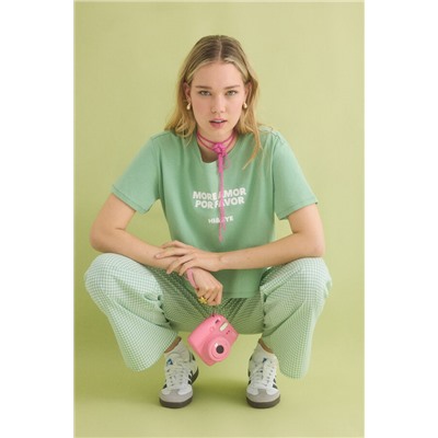 Pijama 100% algodón cuadro vichy verde