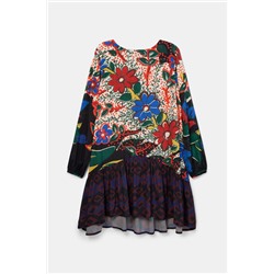 Vestido corto falda volantes