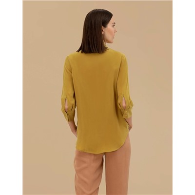 Yeşil Comfort Fit Uzun Kollu Gömlek