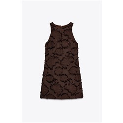 TEXTURED FABRIC MINI DRESS