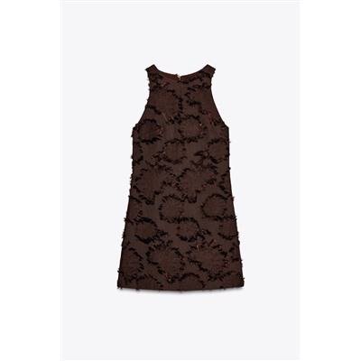 TEXTURED FABRIC MINI DRESS